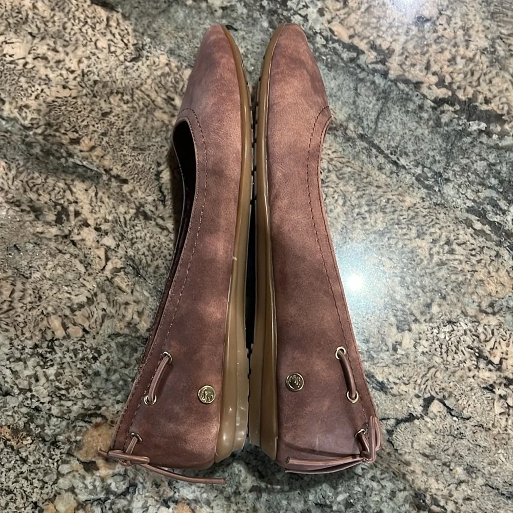 Brown/Rose Suede Women's Flats by Gloria Vanderbilt